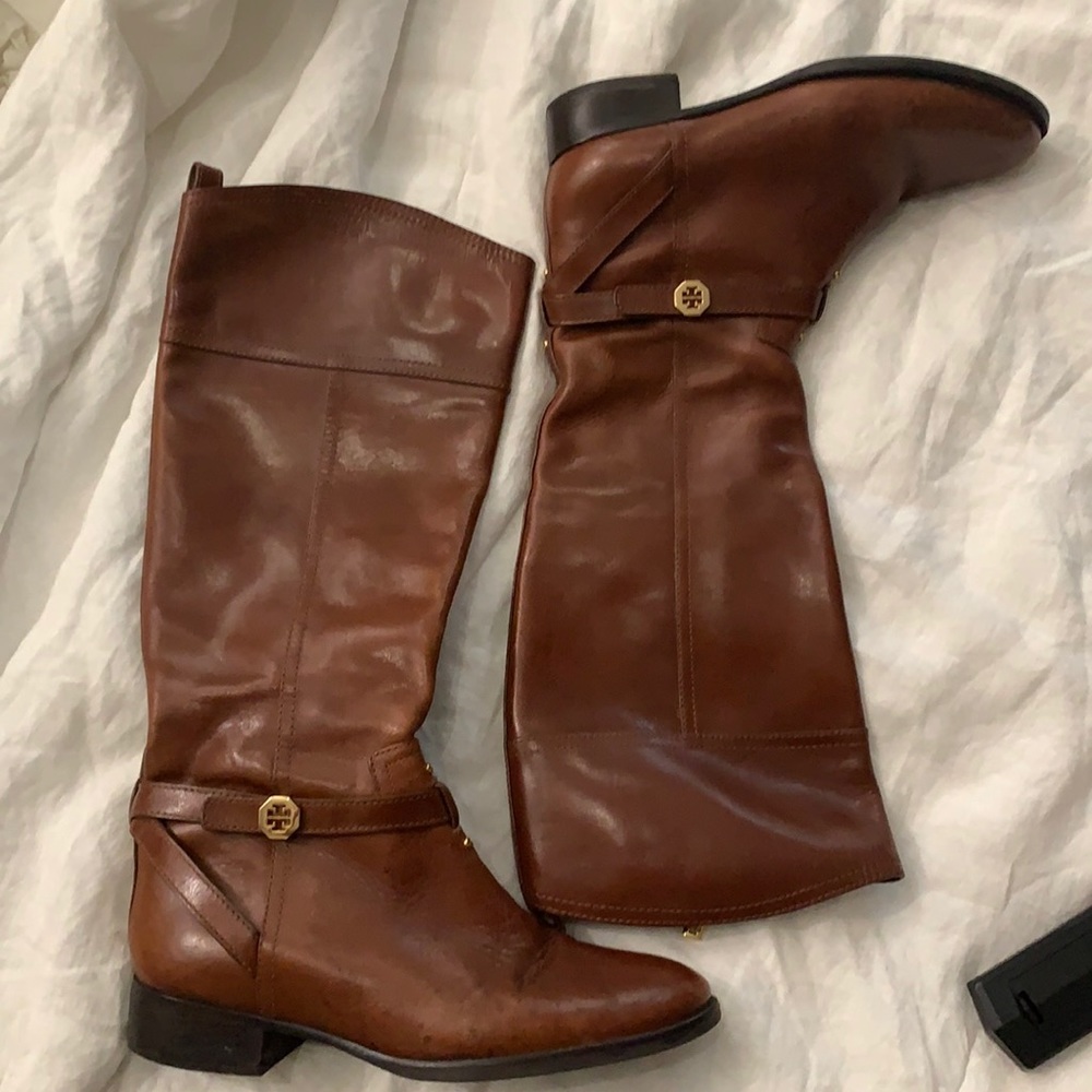 tory burch saddle leather riding boot